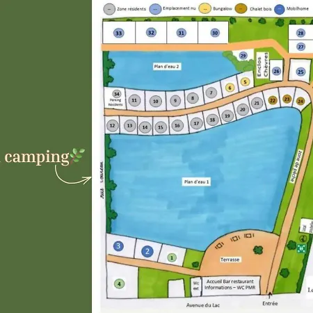 Campeggio Mobile 2 Au Bord Du Lac, Peche Gratuite Sans Permis